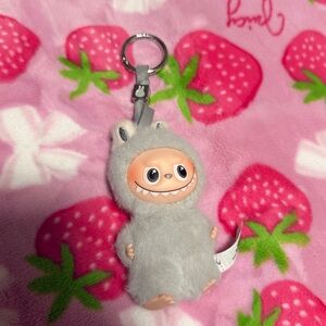 Labubu pin for love Gray Monster Keychain C